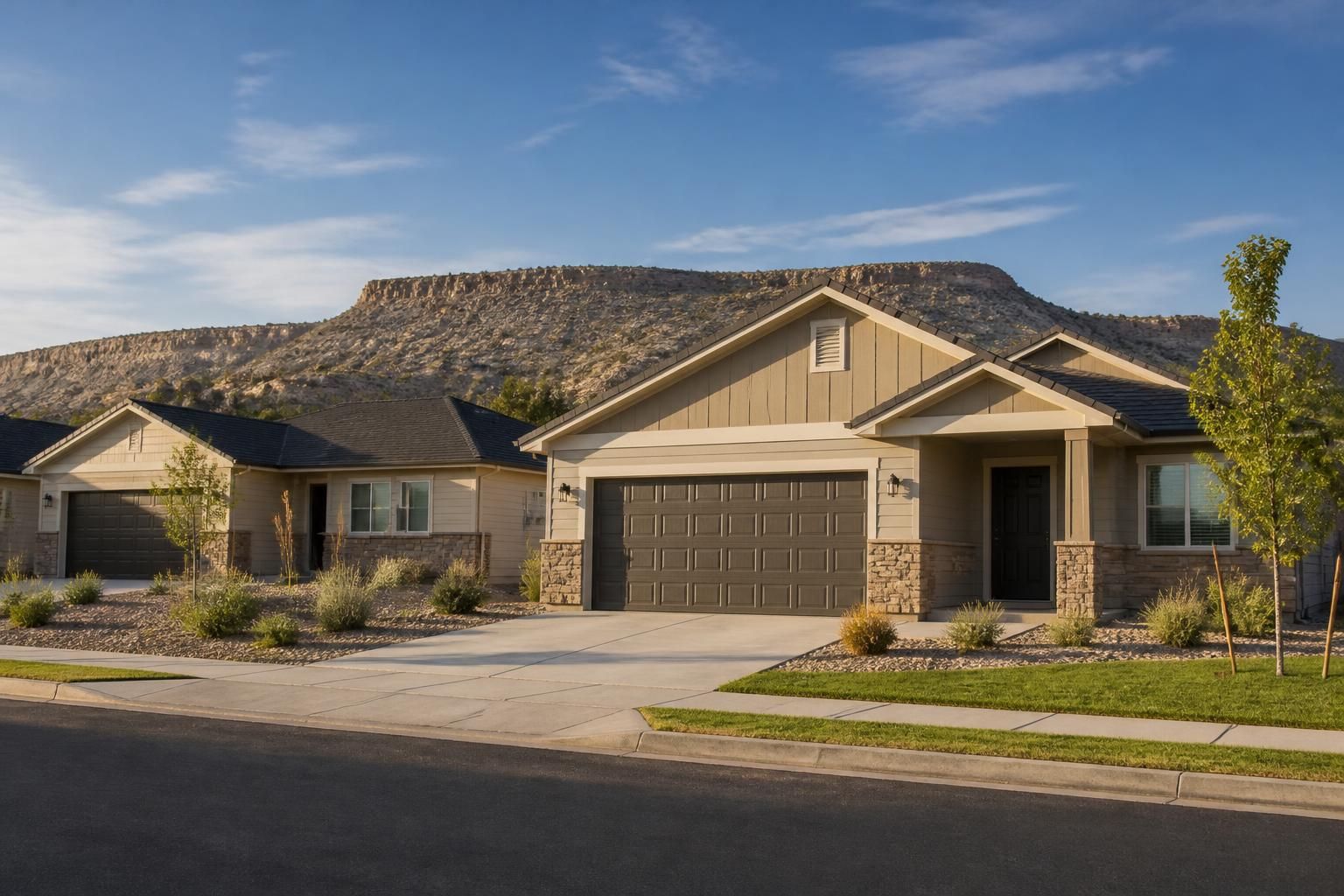 Tidy homes with clean driveways and garage-front exteriors in Cortez