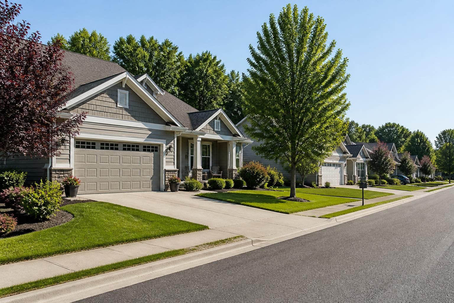 Neatly maintained homes with attached garages in Kirtland